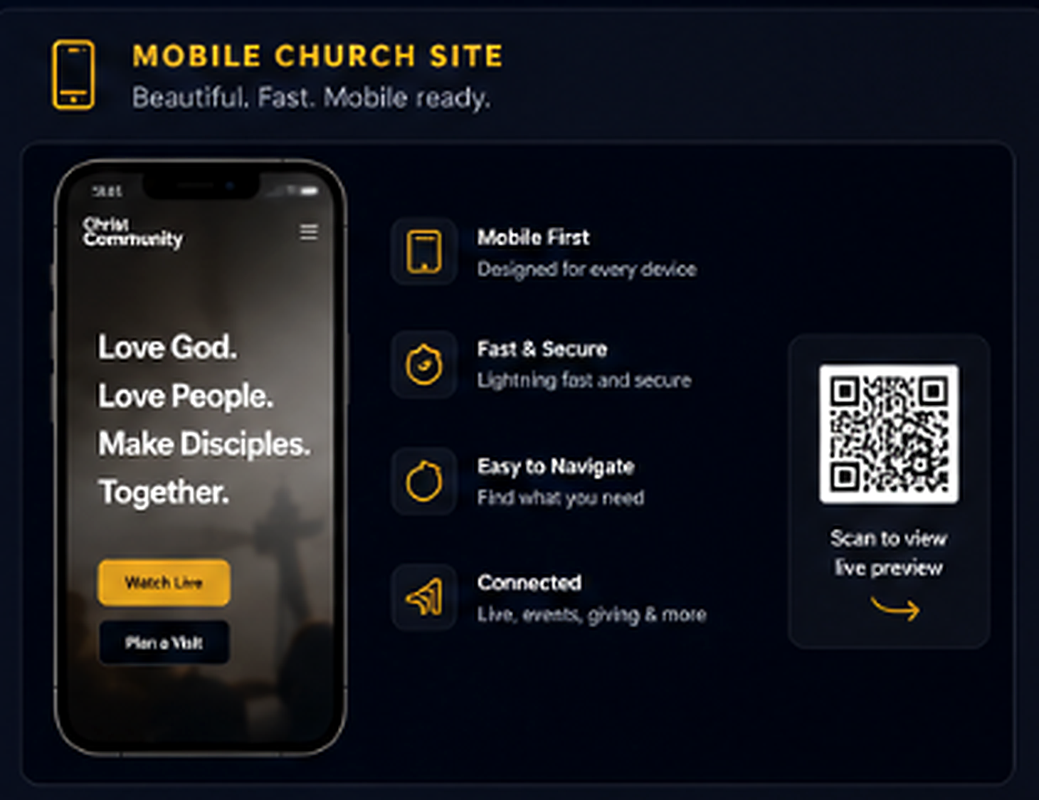 Mobile Church Site preview